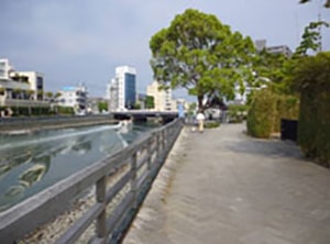 徳島公園（北側助任川）